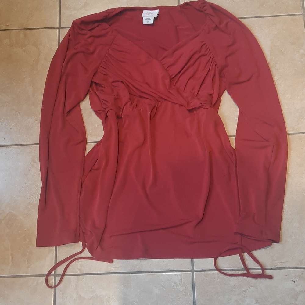 Red Oh Baby By Motherhood Tunic Top